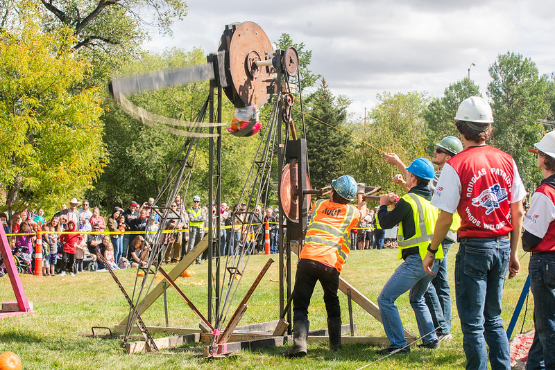 Mines Students Celebrate Fall with Flying Pumpkins